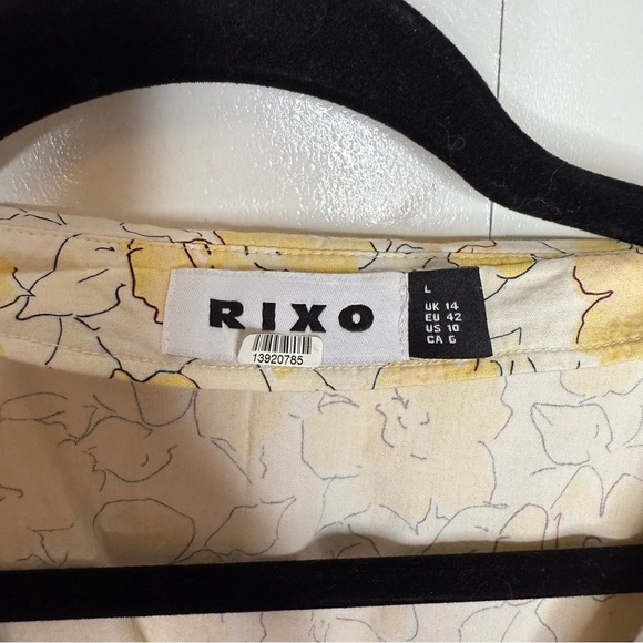 Rixo Kayla Floral Yellow Dress - RTR - Cotton - US 10 Large - Picture 6 of 16